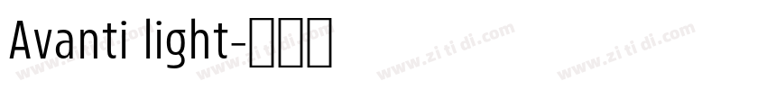 Avanti light字体转换